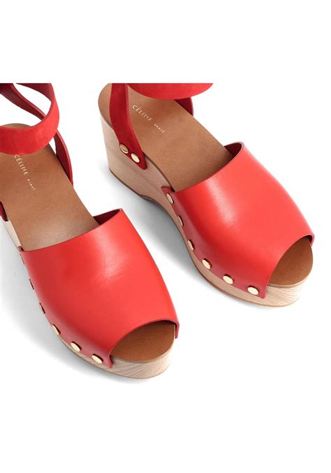 red Céline Women Sandals 